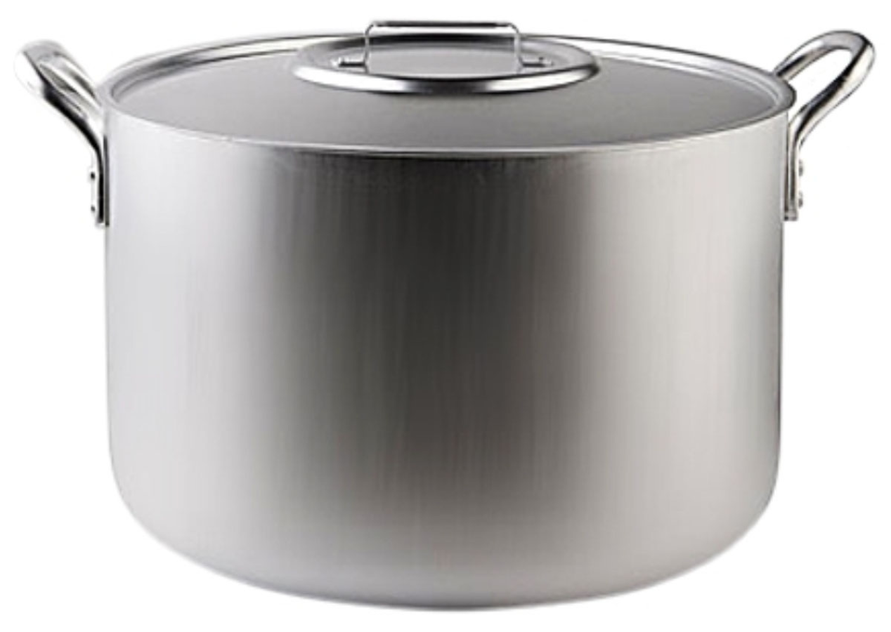 Котел Завод Демидовский с крышкой алюминиевый серебристый 50л / посуда