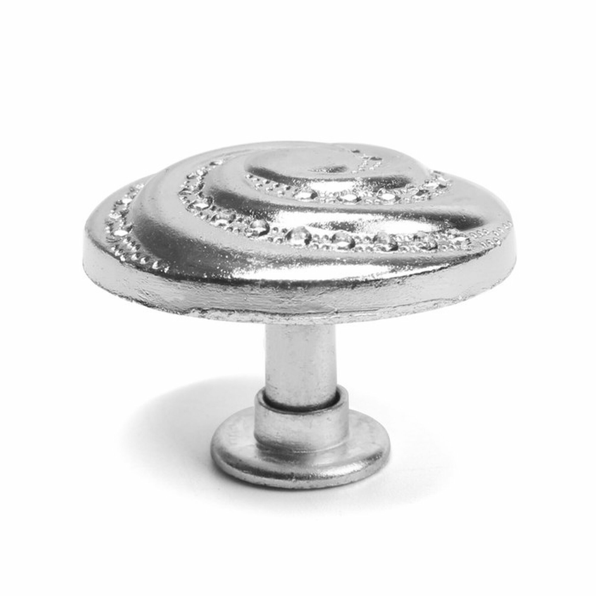 Ручка кнопка тундра РК018CP круглая 1 штука цвет хромированный