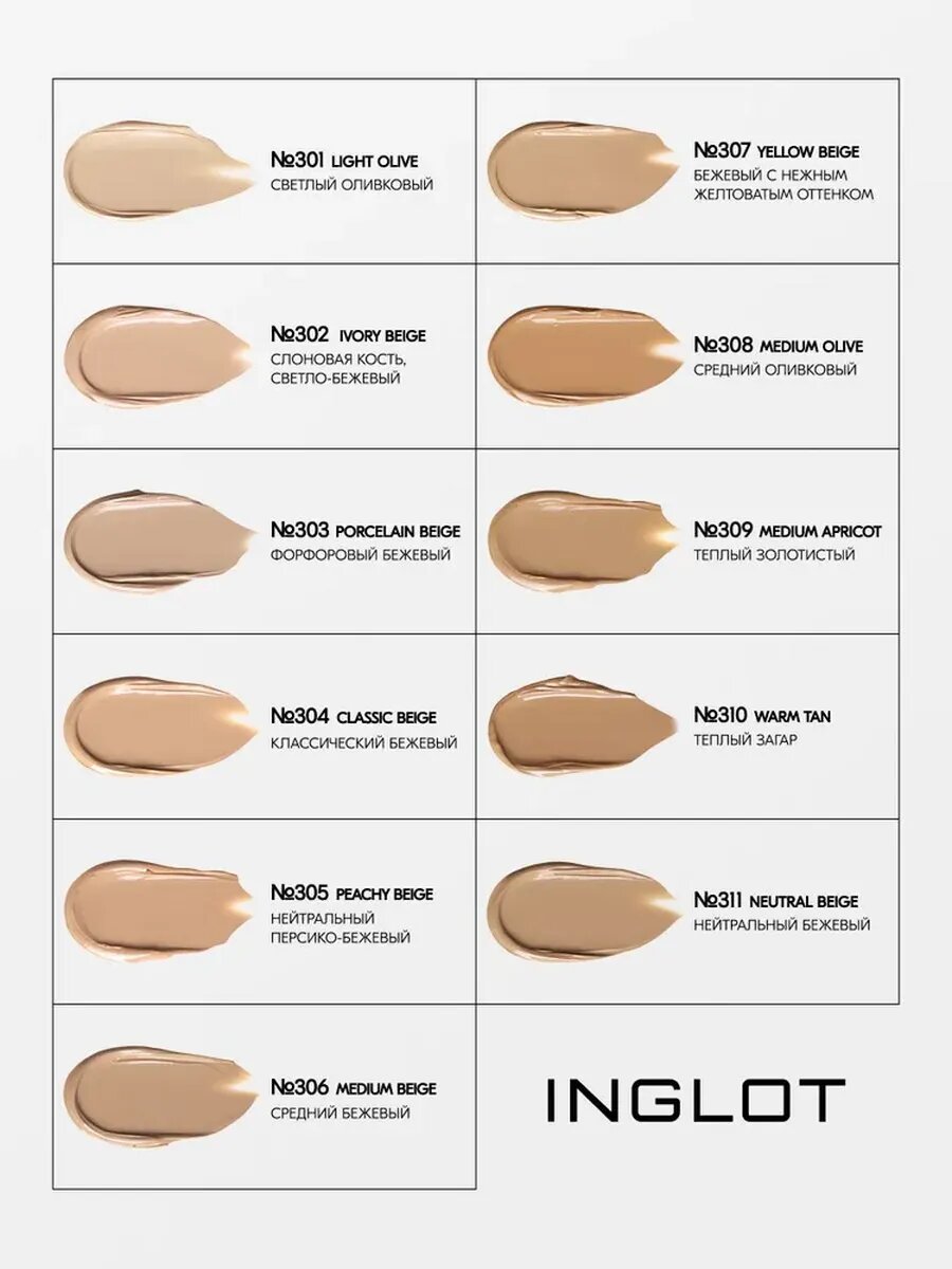 INGLOT Тональная крем для лица Skin Focused Care SPF 50, 30 мл, № 302 — фото 1