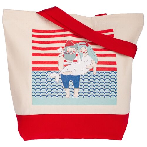 фото Сумка-шоппер «мой герой», красная соль