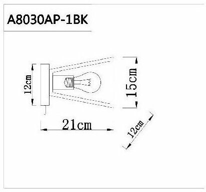 Настенный светильник Arte Lamp Brussels A8030AP-1BK, E27, 60 Вт, кол-во ламп: 1 шт. - фотография № 8
