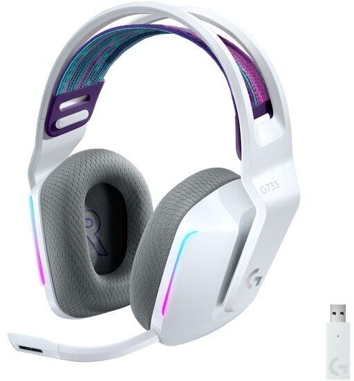 Гарнитура LOGITECH G733 Lightspeed Wireless RGB Gaming Headset White (981-000885)