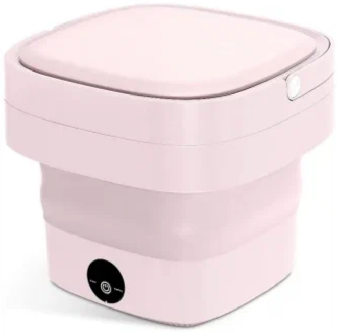 Портативная мини стиральная машина розовая, для мелкой одежды до 1.5 к