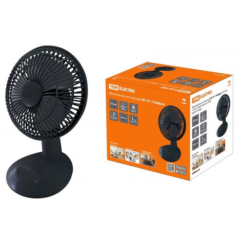 TDM Вентилятор настольный ВС-01 Тайфун D15 см 15 Вт 230 В черный SQ2701-0003 182000₽