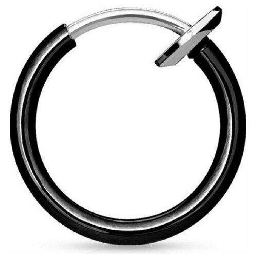 фото Кольцо-обманка на пружинке черное 12мм бонго-бонго