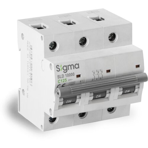 Автоматический выключатель 3P C 125A 10kA SIGMA ELEKTRIK автоматический выключатель 3p c 40a 10ka sigma elektrik