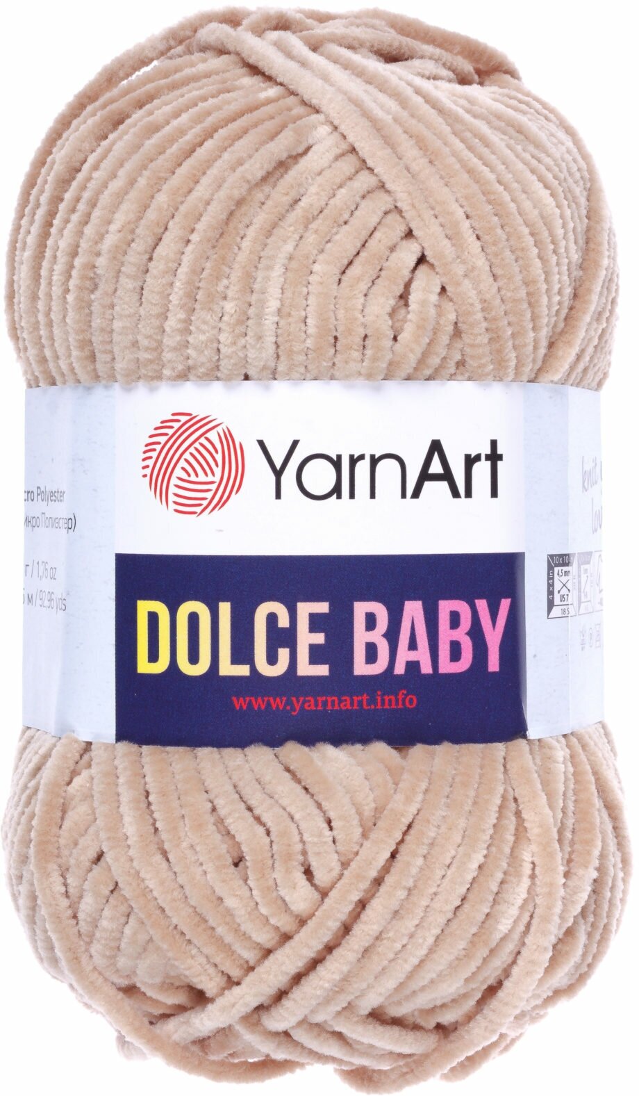 Пряжа YarnArt Dolce Baby бежевый (747), 100%микрополиэстер, 85м, 50г, 3шт