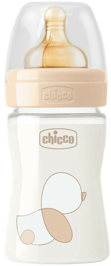 Бутылочка для кормления Chicco Original Touch Glass Uni с латексной соской 0мес.+, стекло, 150мл