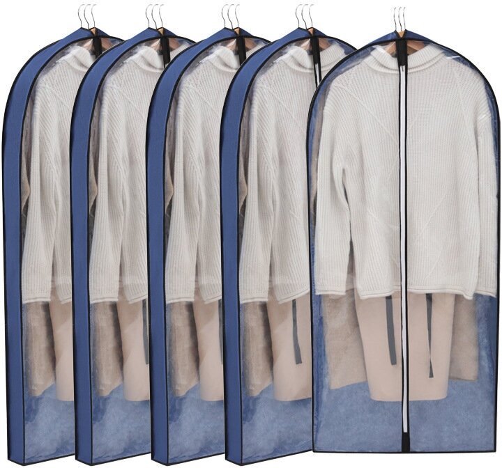 Чехол для одежды на молнии 150 см х 60 см х 10 см синий - фотография № 2