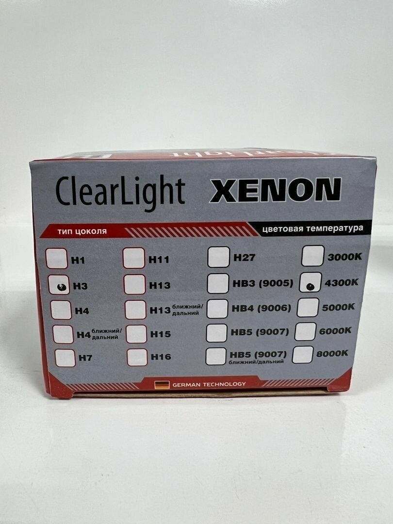 Комплект ксеноновых ламп Clearlight H3 4300K (2 )