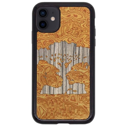 "Чехол T&C для iPhone 11 (айфон 11) Silicone Wooden Case Wild series Магическое дерево (Корень Дуба - арктический Эбен)"