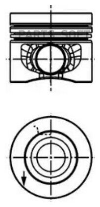 Поршень KOLBENSCHMIDT / арт. 40558610 - (1 шт)