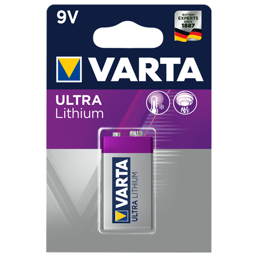 VARTA ULTRA Lithium 9V Крона, в упаковке: 1 шт.