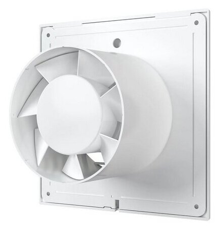 Вентилятор вытяжной осевой AURAMAX A 4, тонкая лицевая панель, D 100 мм, белый - фотография № 4