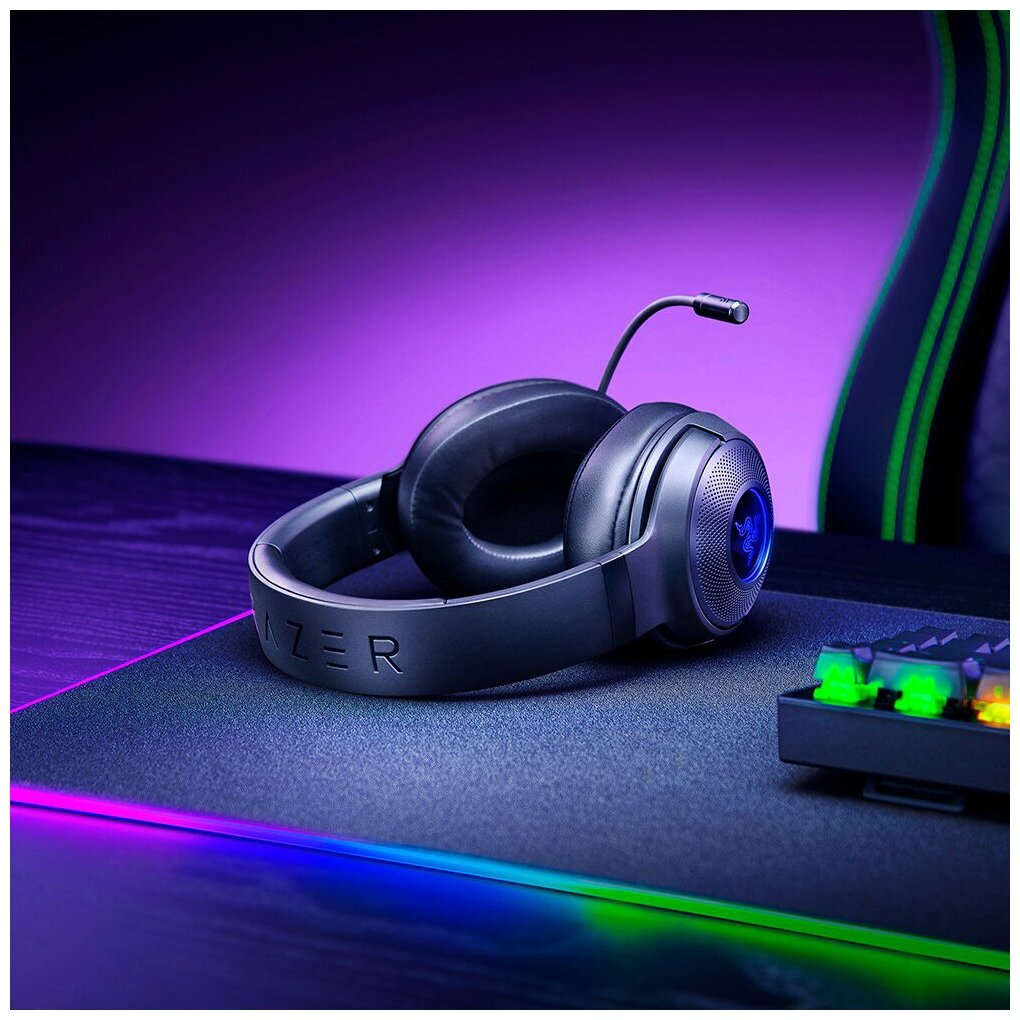 Игровая гарнитура Razer Kraken V3 X (2022) USB 40 динамики 71 звук полноразмерные кардиоидный микрофон подсветка Chroma RGB