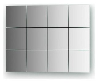 Зеркальная плитка - комплект 12 шт Квадратное 10х10 см; серебро Reflective EVOFORM BY 1402 - фотография № 1