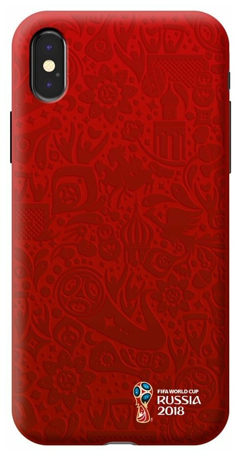 Чехол Deppa ЧМ по футболу FIFA для Apple iPhone X\XS красный