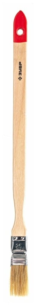 ЗУБР универсал 25 мм, 1″ светлая натуральная щетина, деревянная ручка, Радиаторная кисть, мастер (01041-025) - фотография № 7