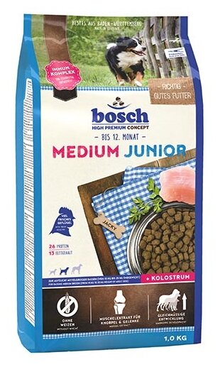 Сухой корм для щенков Bosch Medium Junior 1 кг