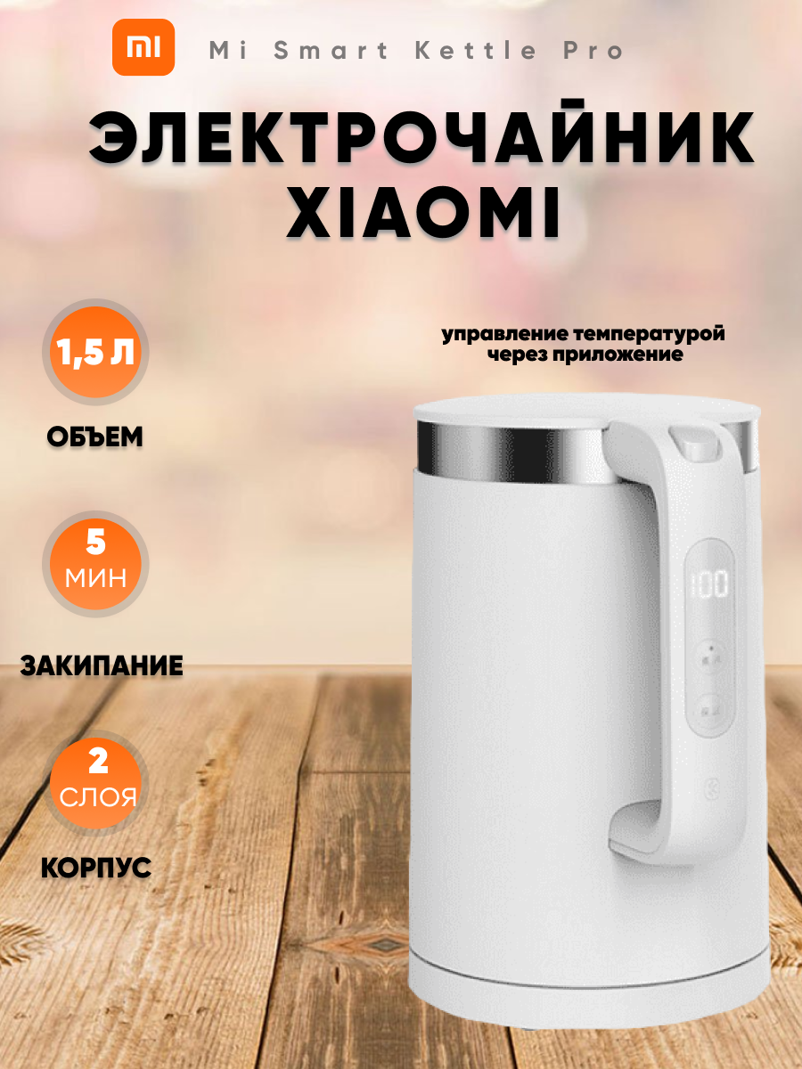 Чайник Xiaomi Mi Smart Kettle Pro CN электрочайник