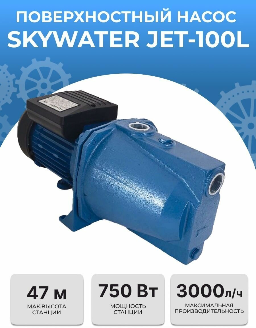 Насос поверхностный SkyWater JET-100L (750Вт) - фотография № 1