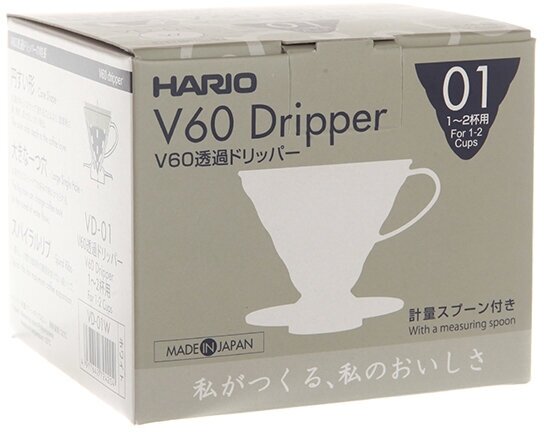Воронка HARIO пластиковая для приготовления кофе, белый VD-02W - фотография № 6