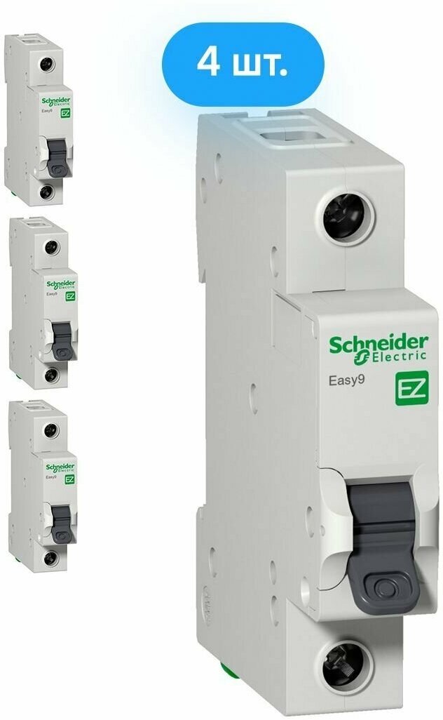 Автоматический выключатель Schneider Electric Easy9 1P 16А характеристика C (комплект из 4 шт.)