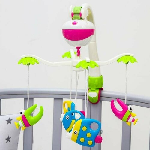 Мобиль музыкальный Рыбки работает от батареек 3250₽