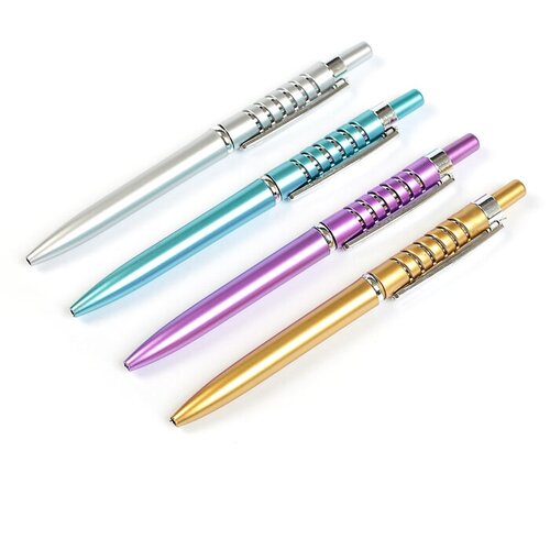 Ручка шариковая, автоматическая, 0.5 мм, Спираль, цвет микс, 12 штук
