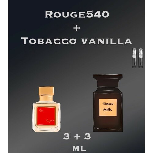 Масляные духи набор crazyDanKos Baccarat Rouge + Tobacco Vanille (Спрей 3+3 мл) духи женские crazydankos tobacco vanille спрей 10 мл набор пробников