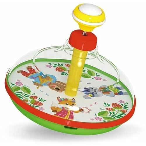 Юла детская развивающая, игрушка с музыкой для малышей от 3 лет, диаметр 14 см.