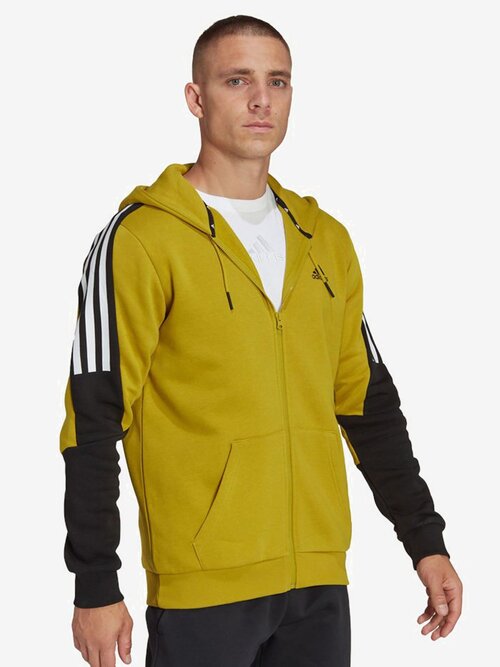 Толстовка adidas, размер L, зеленый