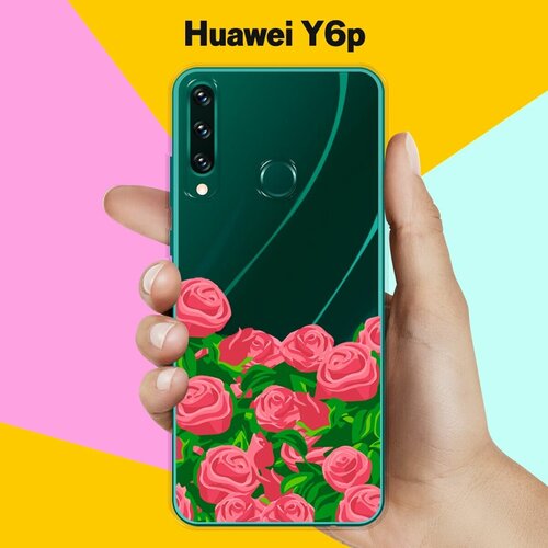Силиконовый чехол Розы на Huawei Y6p силиконовый чехол планеты шарики на huawei y6p