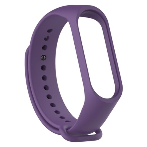 фото Силиконовый ремешок для xiaomi mi band 5 и mi band 6 (sport) / спортивный ремешок на фитнес трекер сяоми ми бенд 5 и ми банд 6 (спорт) сиреневый pastila