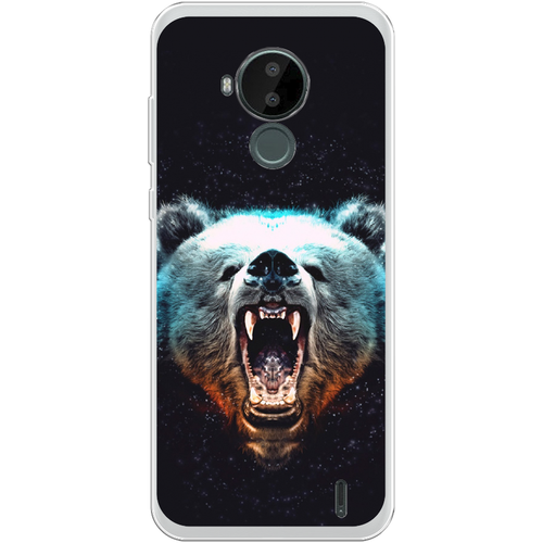 Силиконовый чехол на Nokia C30 / Нокия C30 Медведь силиконовый чехол на nokia c10 нокия с10 кельтский медведь