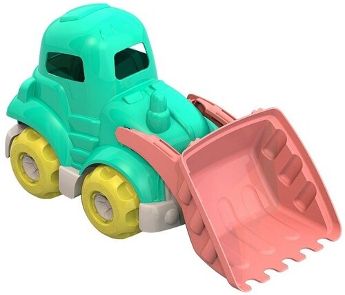 Трактор игрушечный Шкода средний, подвижный грейдер, шероховатая поверхность (ШКД14)