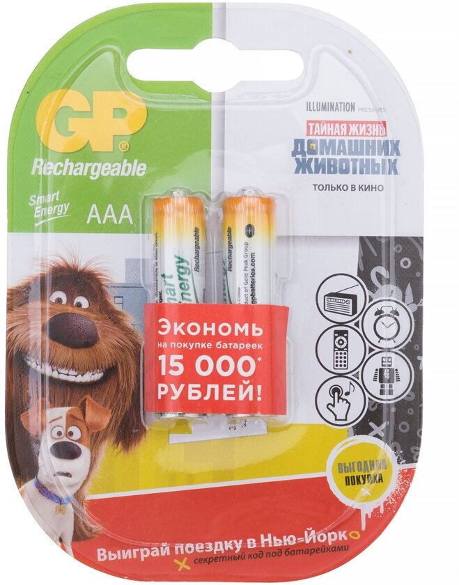 Аккумулятор GP Smart Energy 40AAAHCSV, 2 шт. AAA, 400мAч - фото №7