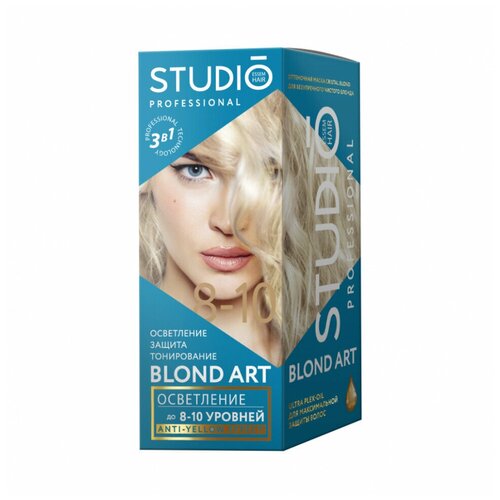 Studio Professional Essem Hair Осветлитель для волос STUDIO 3D до 10 уровней осветления / осветлитель для волос до 8 уровней studio 3d 1 шт