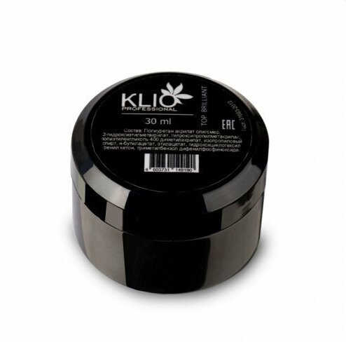 KLIO Топ без л/с BRILLIANT UV top coat 30 мл с широким горлышком