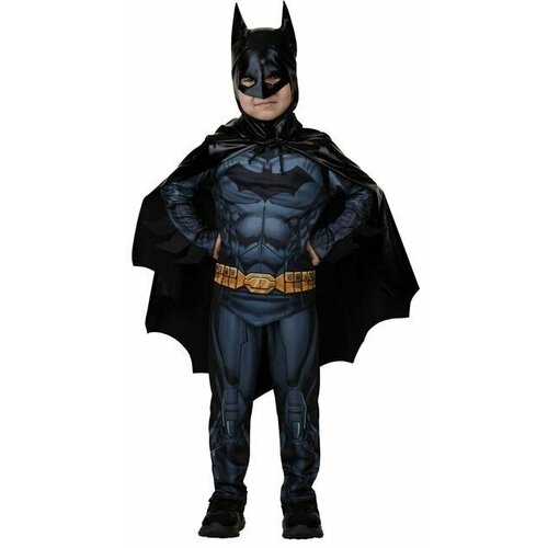 Карнавальный костюм Бэтмэн без мускулов, сорочка, брюки, маска, плащ, р.116-60 карнавальный костюм бэтмэн без мускулов сорочка брюки маска плащ р 134 68