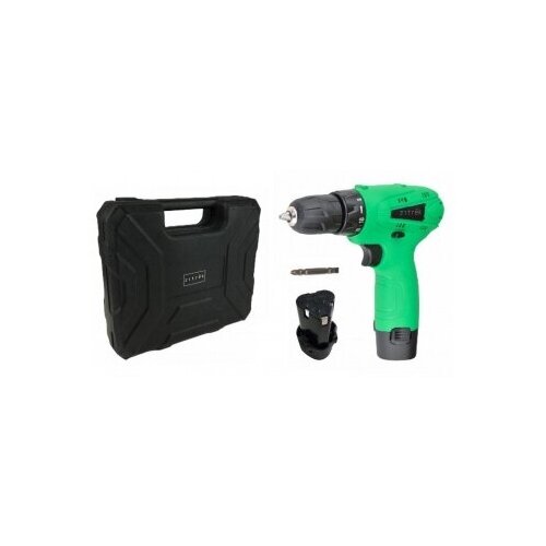Дрель аккумуляторная Zitrek Green 012-Li 12В 2 Li-ion аккумулятора бита кейс 3183₽
