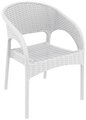 Пластиковое кресло плетеное Siesta Contract Panama, белый