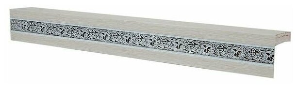 Декоративная планка Грация, длина 400 см, ширина 7 см, цвет серебро/белёный дуб Магеллан 7376971 . - фотография № 3