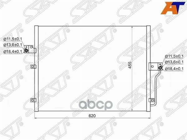 Радиатор Кондиционера Ssangyong Actyon 05- / Actyon Sports 06-16 / Kyron 05-16 Sat арт. ST-SY01-394-0