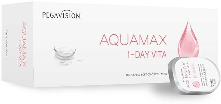 Контактные линзы Pegavision Aquamax 1 Day Vita 30 шт.