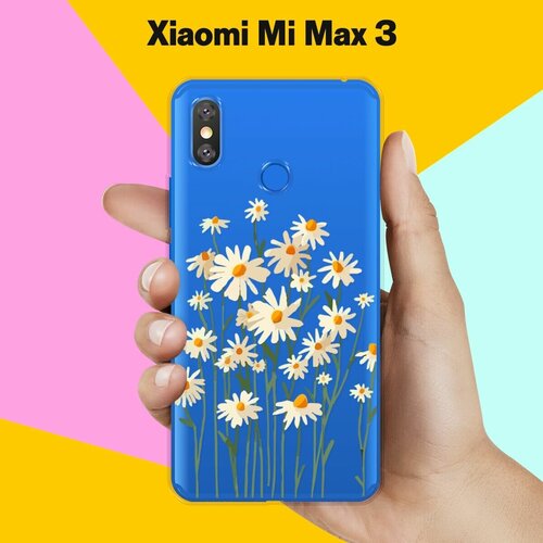 Силиконовый чехол на Xiaomi Mi Max 3 Ромашки / для Сяоми Ми Макс 3