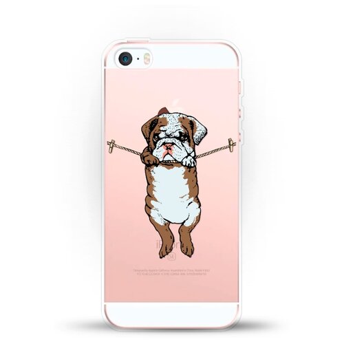 фото Силиконовый чехол бульдог на apple iphone 5/5s/se andy & paul