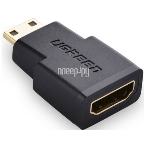 Адаптер UGREEN (20106) Micro HDMI Male to HDMI Female Adapter чёрный переходник ugreen hd129 20144 micro hdmi mini hdmi male to hdmi female adapter чёрный