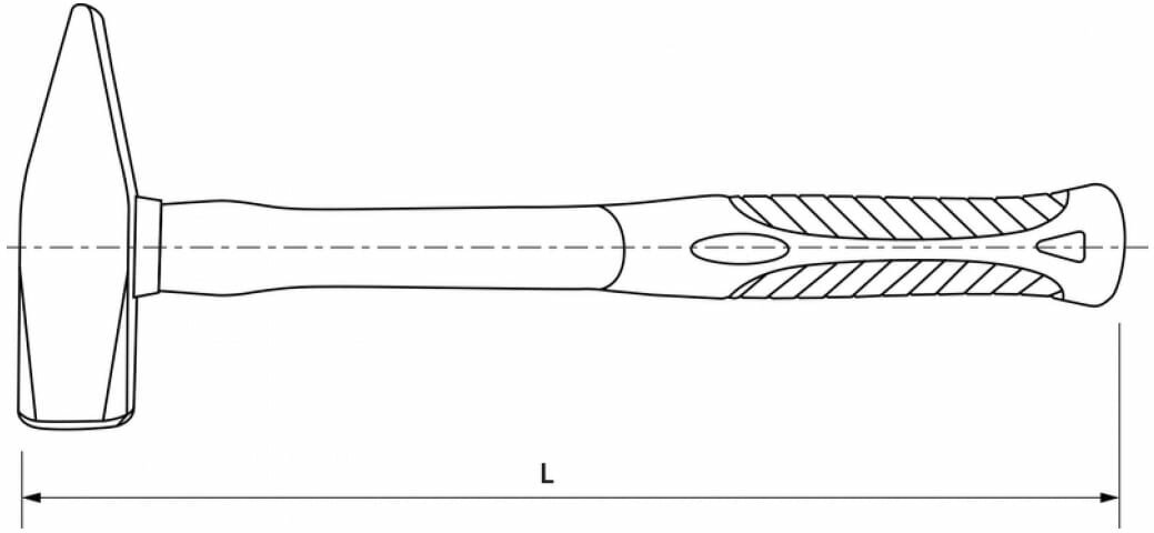 Молоток Слесарный Фиберглассовой Рукояткой THORVIK PHH300 - фотография № 5