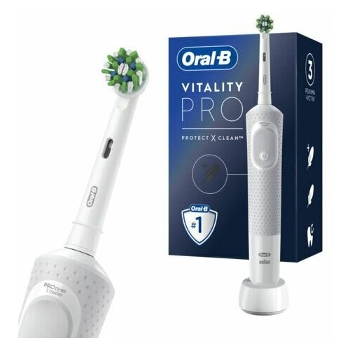 Зубная щетка электрическая ORAL-B Орал-би Vitality Pro БЕЛАЯ 1 насадка 80367659 539400₽